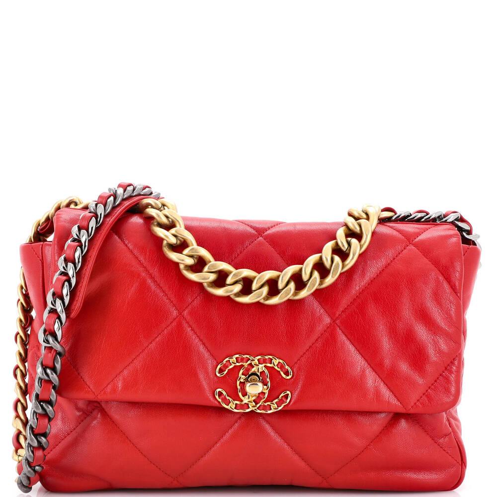 Chanel Large 19 Flap Bag Quilted Leather